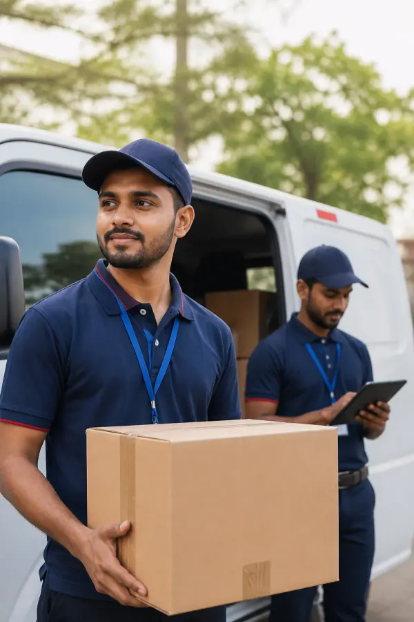 Mailit professional handling a delivery parcel