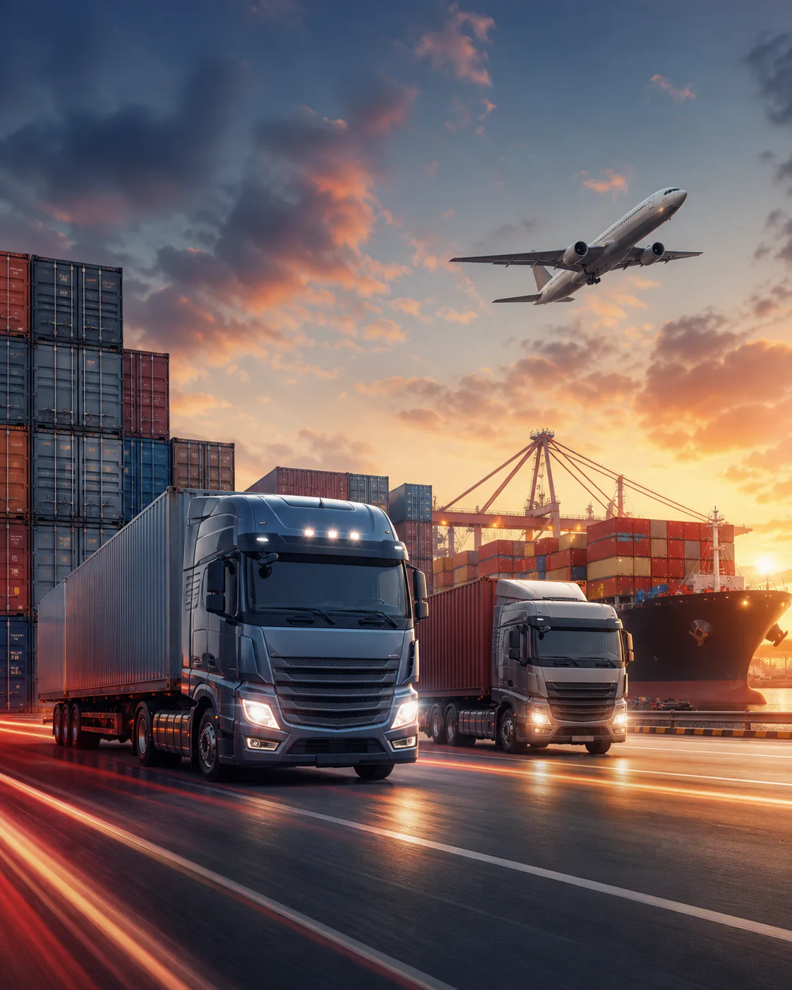 Integrated road, sea and air logistics