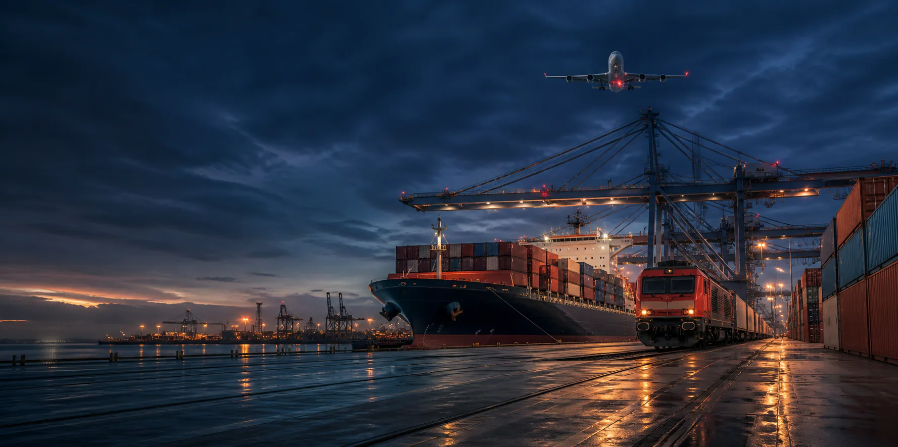 Connected multimodal freight network